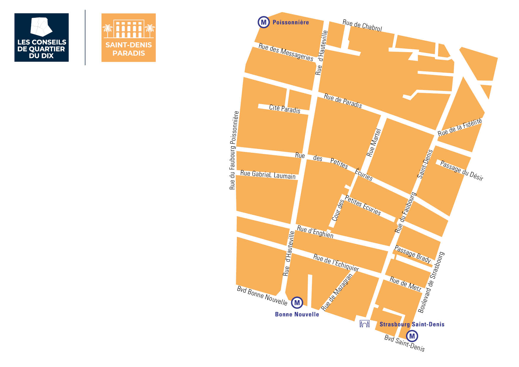 Carte du quartier Saint-Denis - Paradis